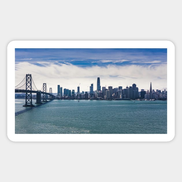 A view of the San Francisco Skyline Sticker by Robtography